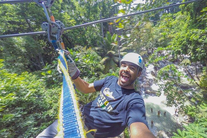 Dunns River Falls Climb, Horseback Ride & Swim and Ziplines