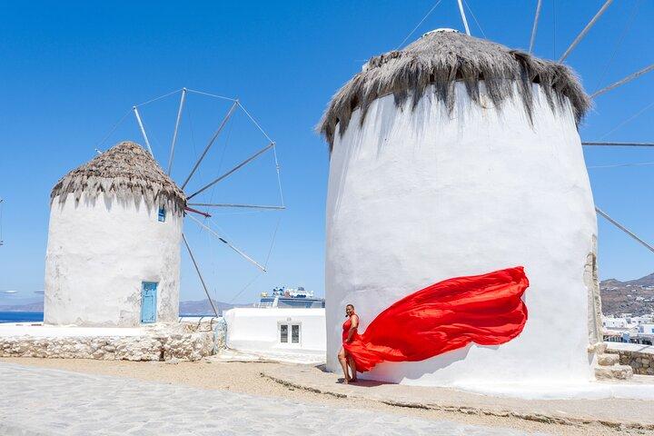 Flying Dress Mykonos Photoshoot