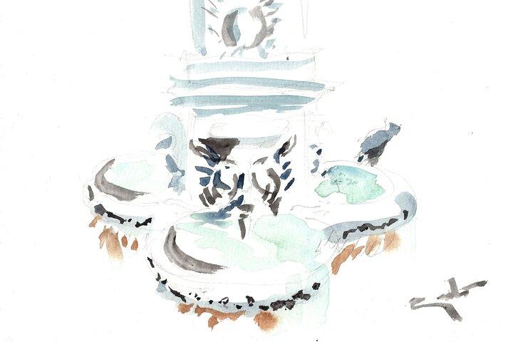 Watercolor Workshop Private Tour at Villa Borghese Rome with Guido