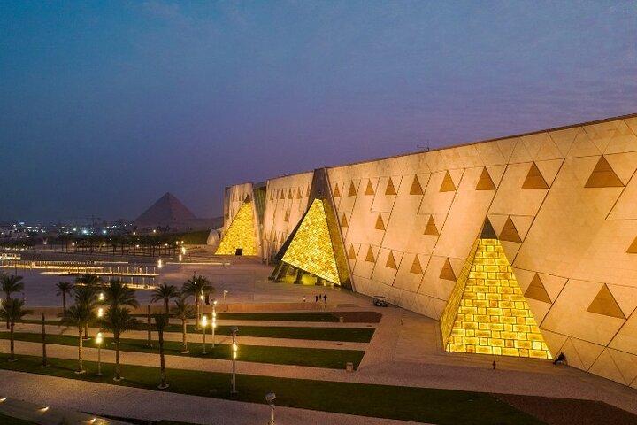 The Grand Egyptian Museum, Pyramids, King Tut, Solar boat & Lunch