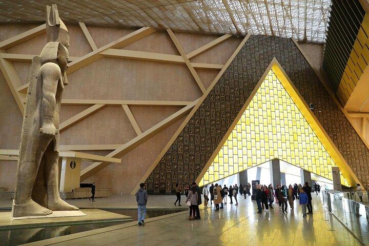 The Grand Egyptian Museum, Pyramids, King Tut, Solar boat & Lunch