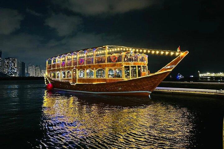 Dubai Dhow Cruise Dinner with Stunning Views of Marina