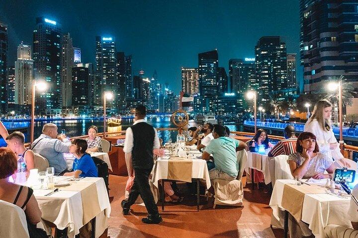 Dubai Dhow Cruise Dinner with Stunning Views of Marina