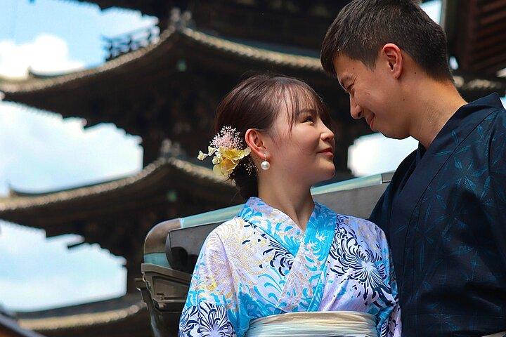 Kyoto Kimono Rental mimosa Couple Plan Kimono Yukata Rental