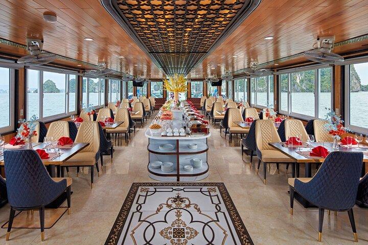 Cozy Bay Cruise 5 Star Halong Day Trip,Buffet Lunch,Cave & Island