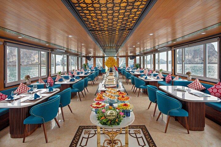 Cozy Bay Cruise 5 Star Halong Day Trip,Buffet Lunch,Cave & Island