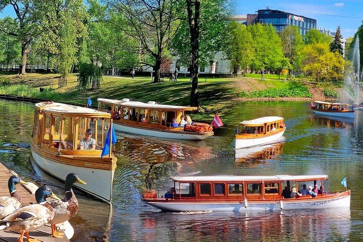 Riga City Canal & Daugava River Premium Boat Tour with Audioguide
