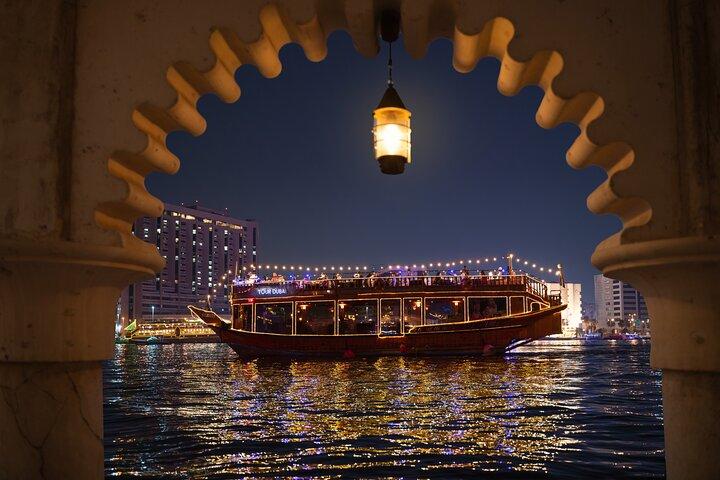Dubai Creek Luxury Dhow Dinner Cruise with Return Hotel Transfer