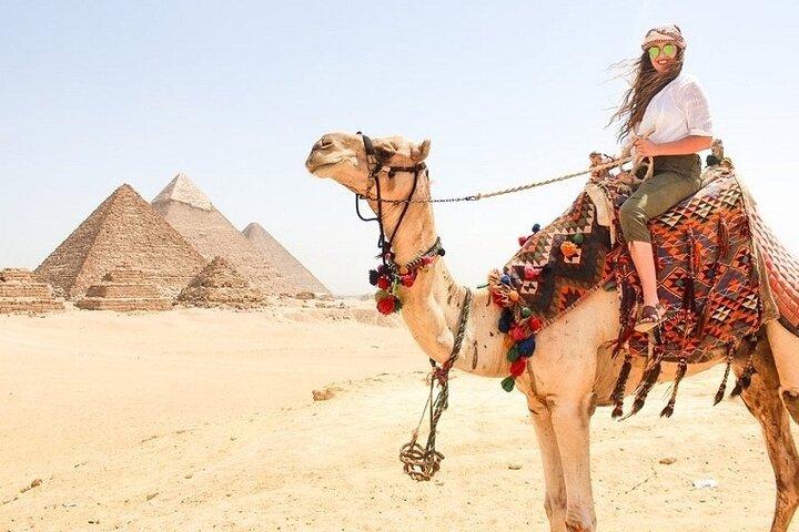 Private Half Day Trip Visit Giza Pyramids &Sphinx with Camel Ride