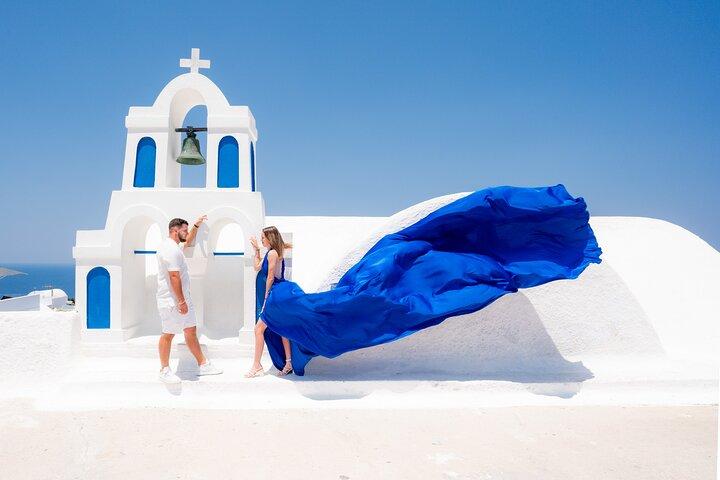 Flying Dress Private Photoshoot Santorini