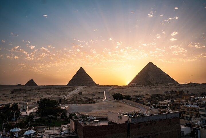 Pyramids, Egyptian Museum, and Khan Al-Khalili from Cairo