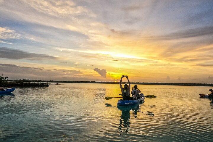 Bacalar Sunrise in Kayak