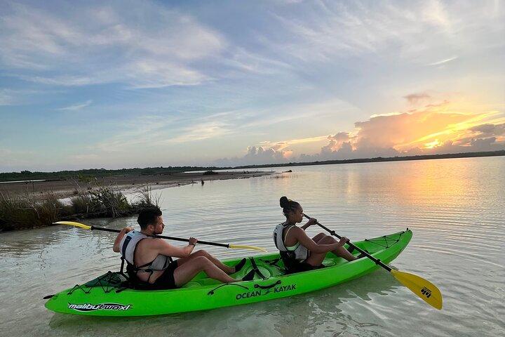 Bacalar Sunrise in Kayak