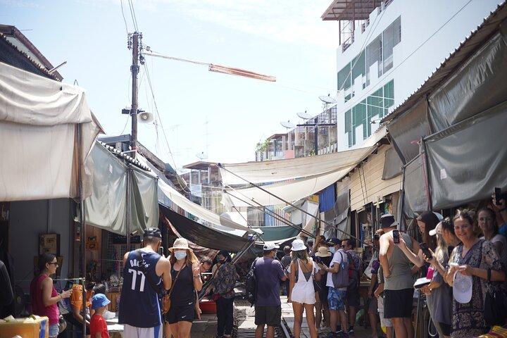 Maeklong Railway Market and Floating Market