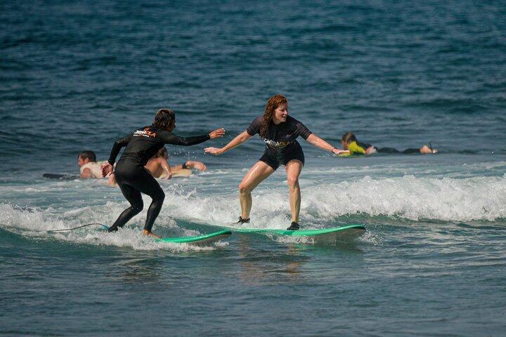 small group surf lesson in Playa de las Américas,Tenerife