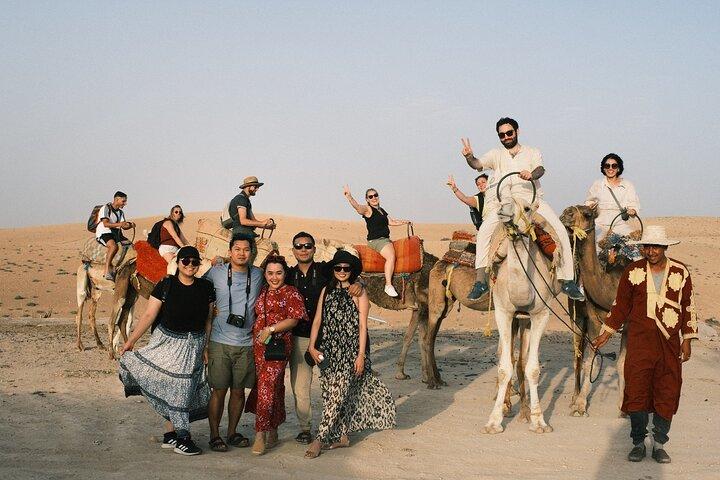 Agafay Desert: Sunset Magical Dinner, Pool & Camel ride