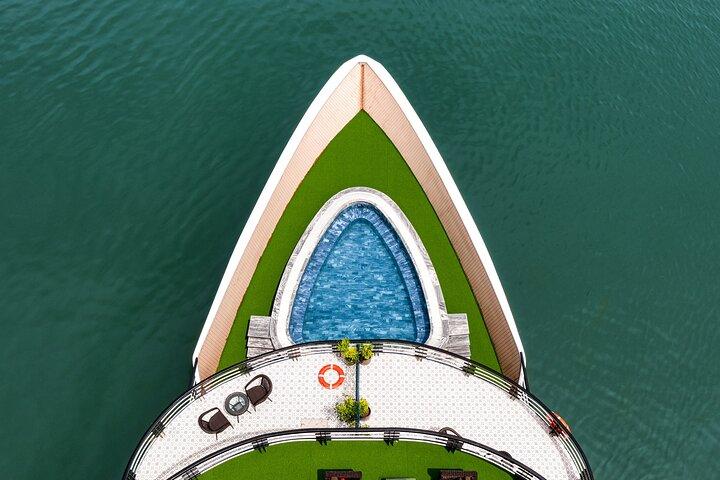 Doris Cruise 5 star cruise 2 days visiting Halong Bay Lan Ha Bay private balcony