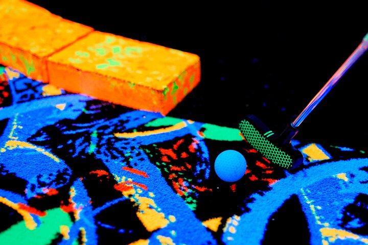 Ticket for the Mall of America Rock of Ages Blacklight Mini Golf