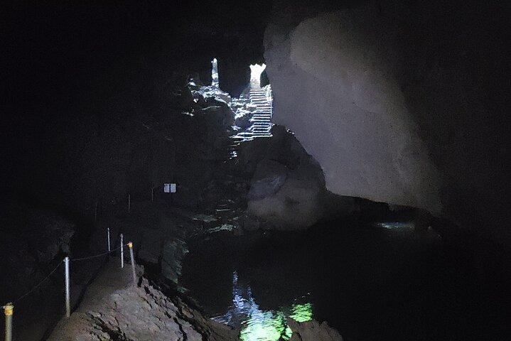 St. Herman's Cave Tubing with swimming in the Inland Blue Hole