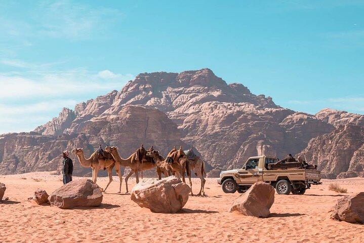 Wadi Rum Full-Day Jeep Tour + Sunset + Overnight in Bedouin Camp