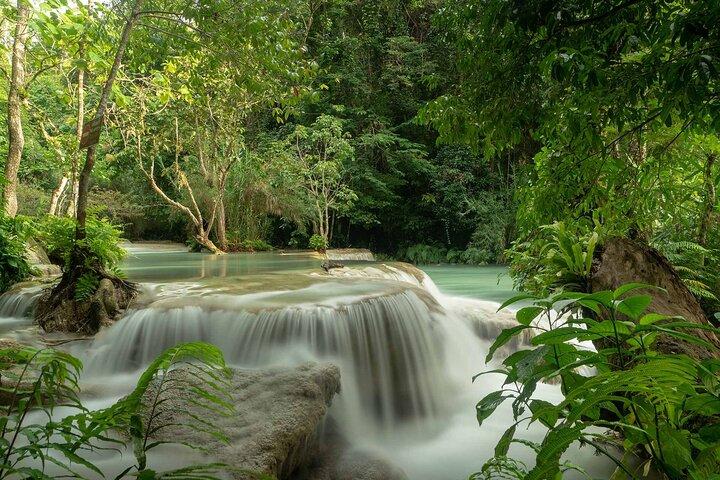 Kuang Si Waterfall, Tree Top Cafe, Ziplining with Lunch