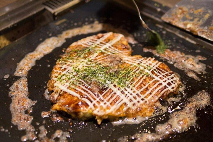 Cook an Okonomiyaki at restaurant & Walking Tour in Ueno