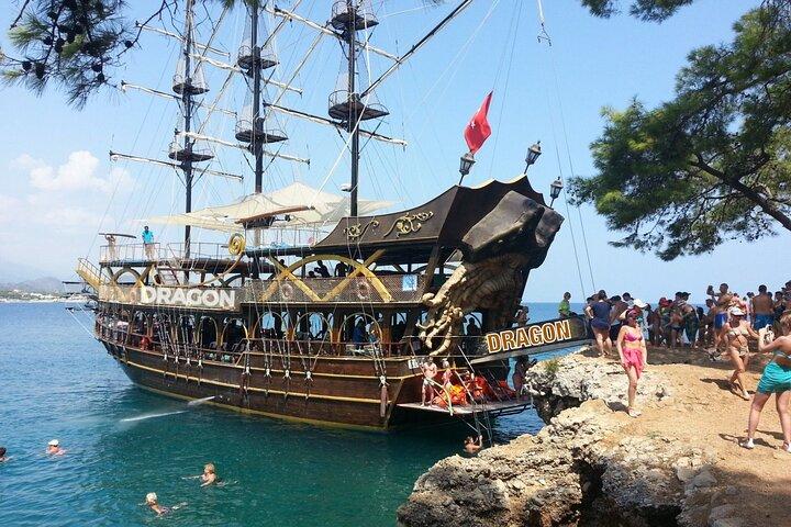 Kemer Full Day Pirate Boat Trip with Lunch and Optional Transfer