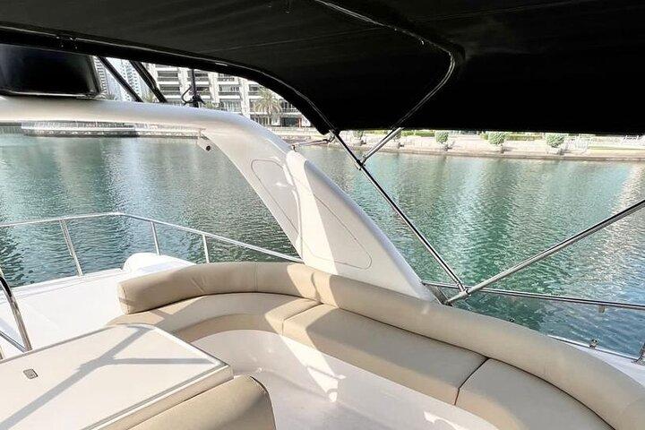 Private cruise Dubai Sea Escape-Swim, Tan & Sightsee!