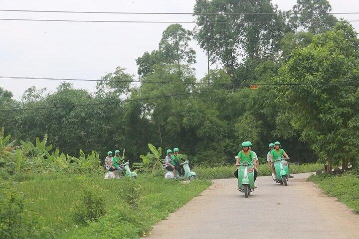 Ninh Binh Vespa Start from Hanoi + Boat + Villages +Rice Paddies