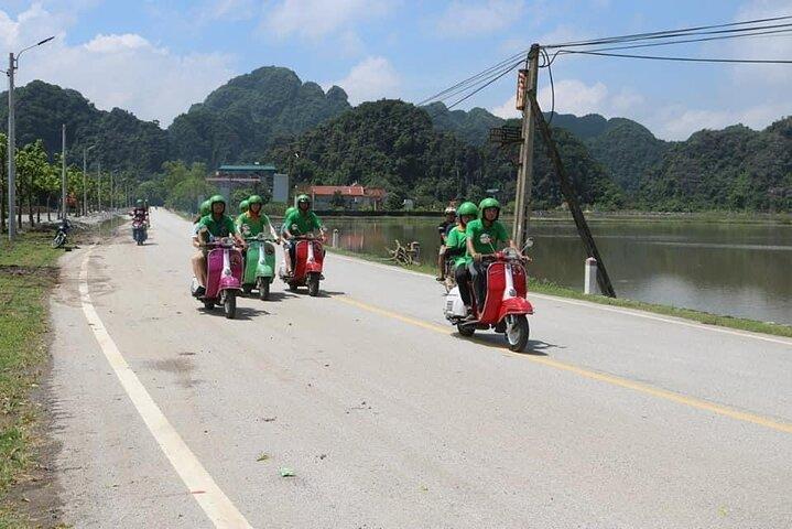 Ninh Binh Vespa Start from Hanoi + Boat + Villages +Rice Paddies
