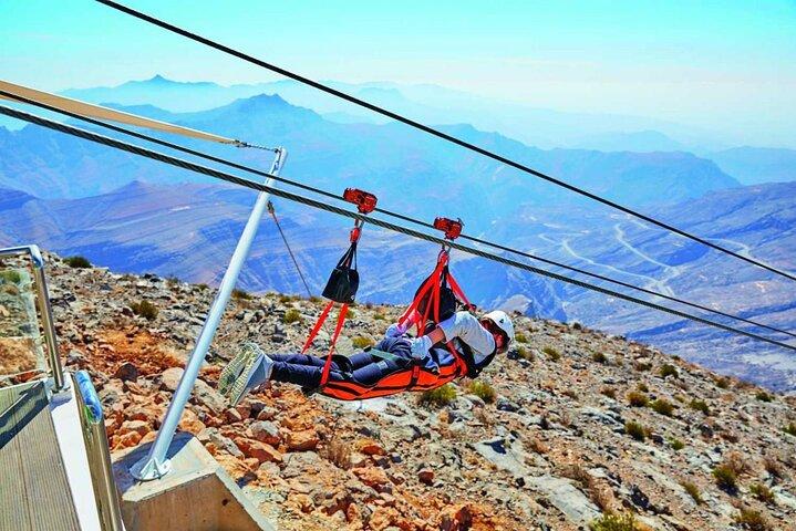 Jebel Jais World Longest Zipline from Dubai with Transfers Option