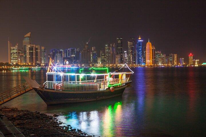 Doha Sunset & Moonlight Dhow Cruise – Land and Sea Experience