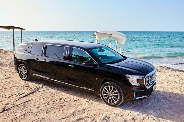 Deluxe GMC Limousine from Cancun Airport to Puerto Morelos