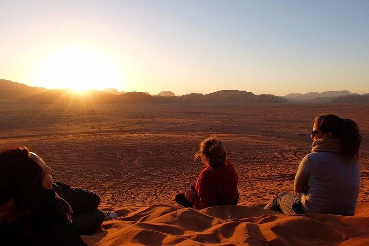 Wadi Rum Full Day Jeep Tour + Overnight in Bedouin Camp & Dinner