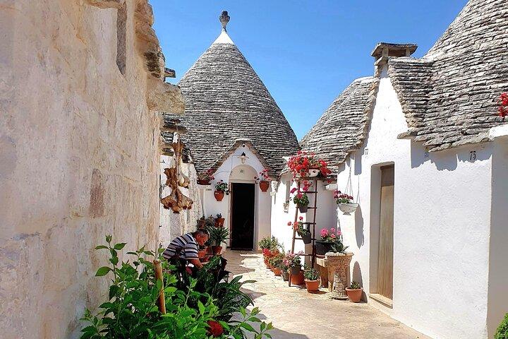 From Lecce : Alberobello, Locorot, Ostuni, guided tour & Brunch