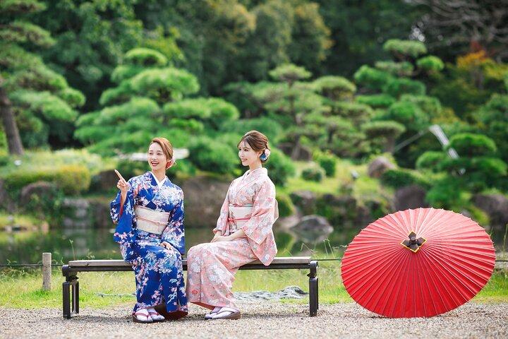 Authentic Kimono and hair styling and Photo Session in Osaka