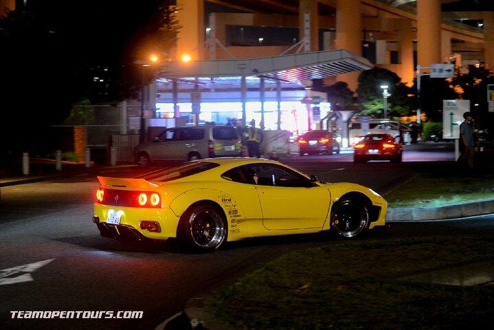 Luxury group trip to famous car meet up spot Daikoku
