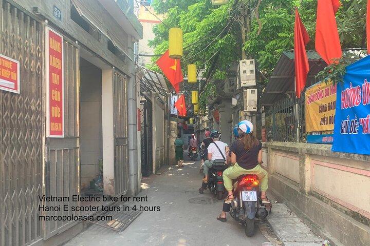 Hanoi hidden street, food tasting with E-bike