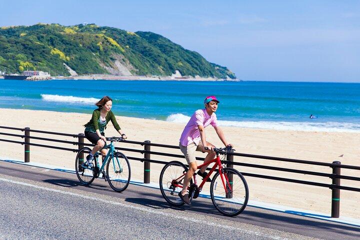 Day trip from central Fukuoka.Rental cycle in Shikanoshima island