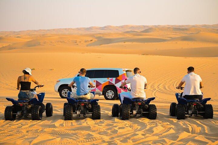 Abu Dhabi Evening Desert Safari - Private car Dune bashing & BBQ