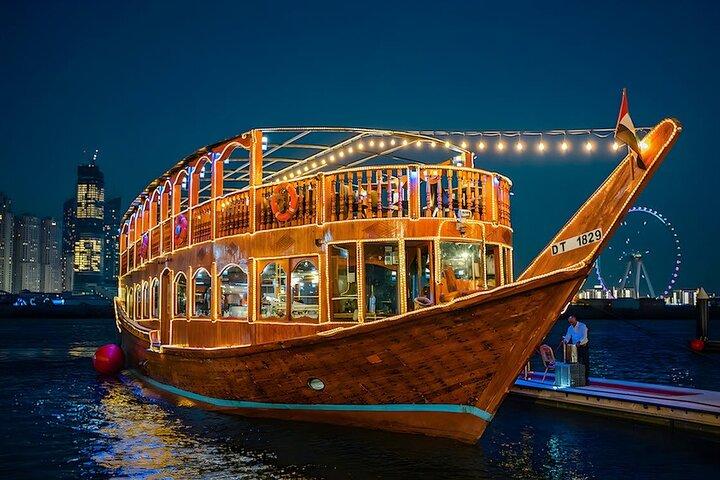 Dubai Frame and Dhow Cruise Marina Dinner Combo