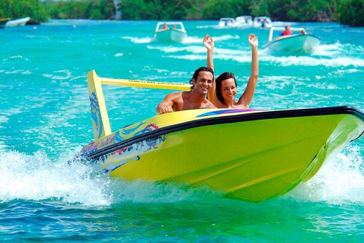 SpeedBoat Shared Jungle Tour + Snorkel Experience in Cancun