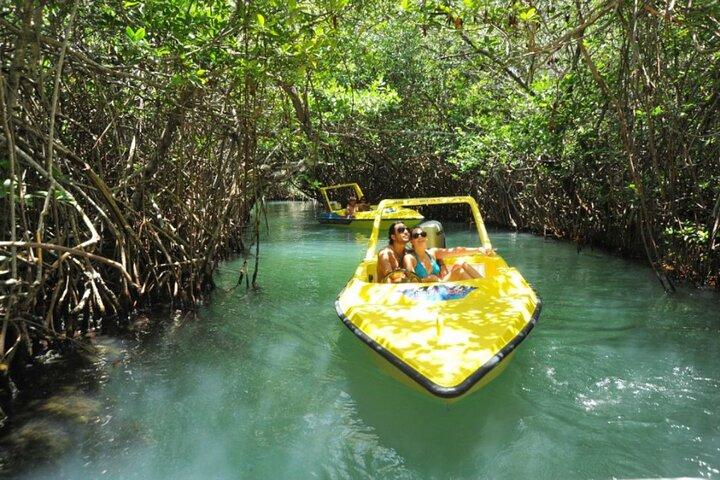 SpeedBoat Shared Jungle Tour + Snorkel Experience in Cancun