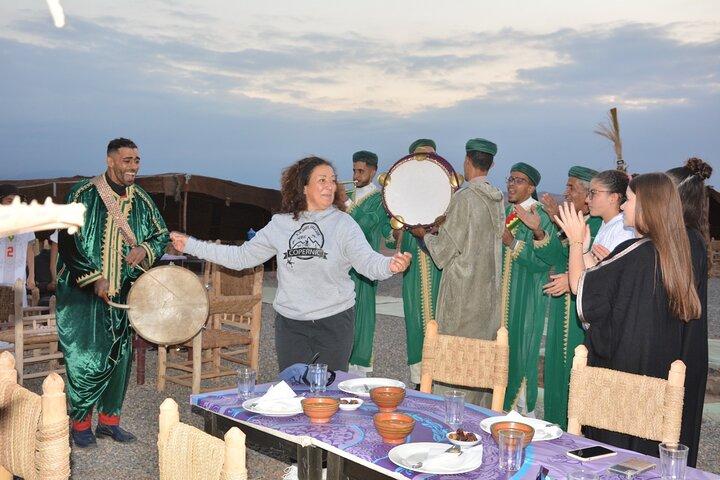 Magical dinner in Agafay desert Sunset with camel Ride