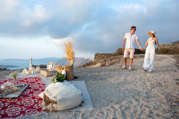 Wedding Proposal Sunset Private Picnic in Santorini