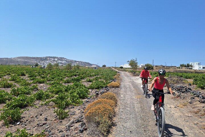 Santorini e-bike sunset tour experience