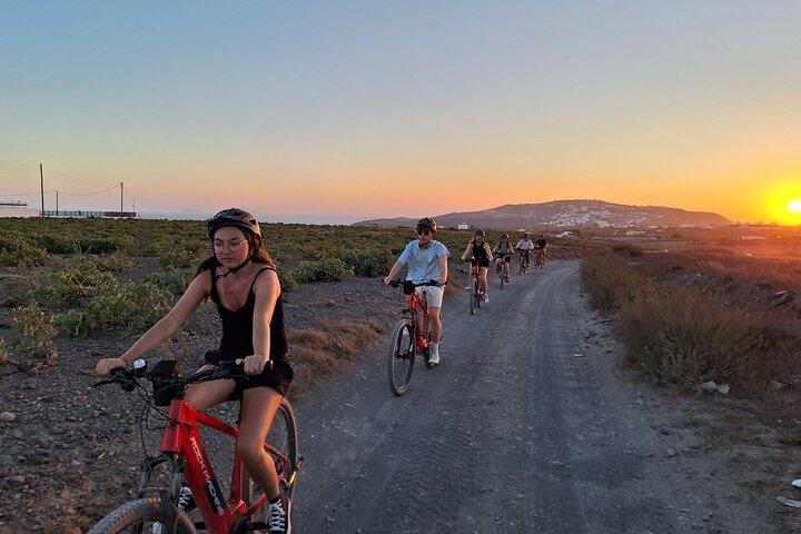 Santorini e-bike sunset tour experience