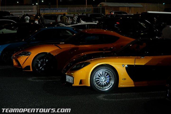 Luxury group trip to famous car meet up spot Daikoku