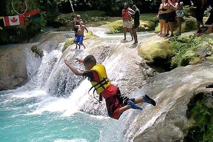 Dunns River Falls & Blue Hole Combo from Montego Bay with Pick Up