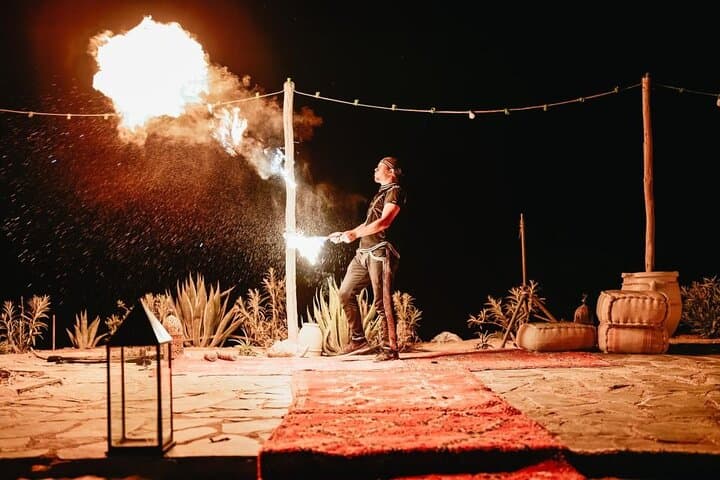Marrakesh Agafay Desert Sunset Camle Ride with Dinner Show